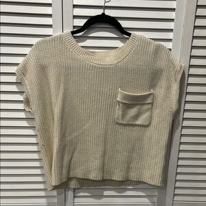 Sincerely Jules Cream Short Sleeve Knit Top